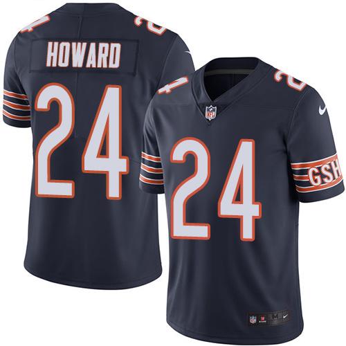 Nike Bears #24 Jordan Howard Navy Blue Team Color Youth Stitched NFL Vapor Untouchable Limited Jersey - Click Image to Close